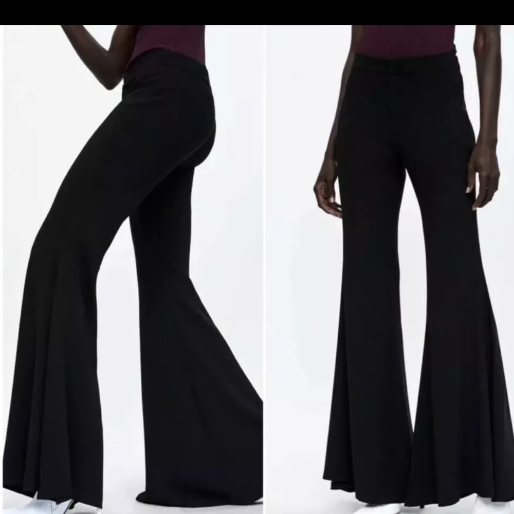 NWT ZARA, Extremely Flare, sz M, Black